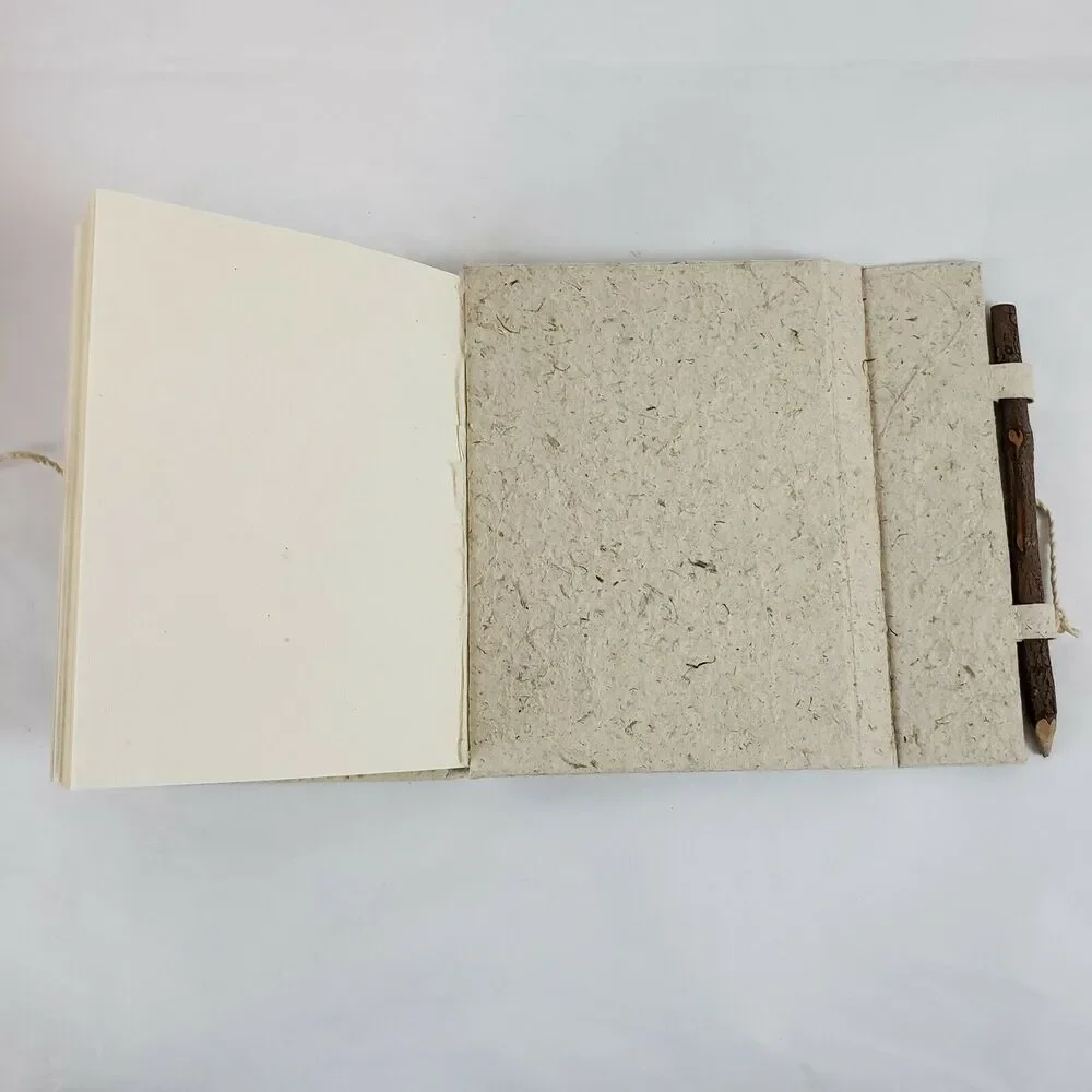 Handmade Seeded Recycled Texture Notebook Journal 56 Pages & Pencil Sketchbook